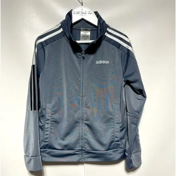 Adidas Gray Full Zip Track Jacket Size Small US 8